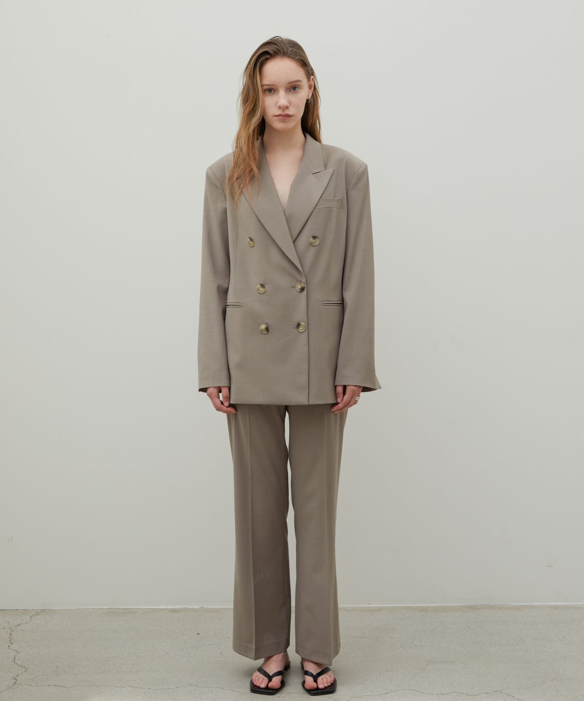 분닥세인츠(THE BOONDOCK SAINTS) Wool-blend Wide Trouser Beige