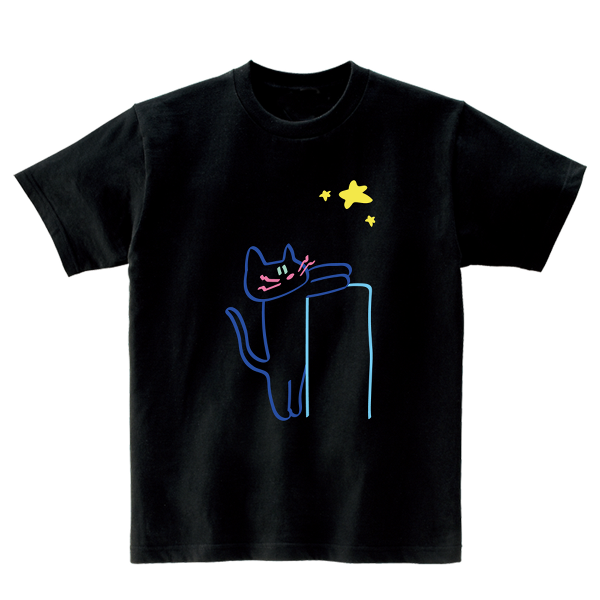 어썸어스(AWESOMEUS) STAR AND CAT T-SHIRTS_4COLOR