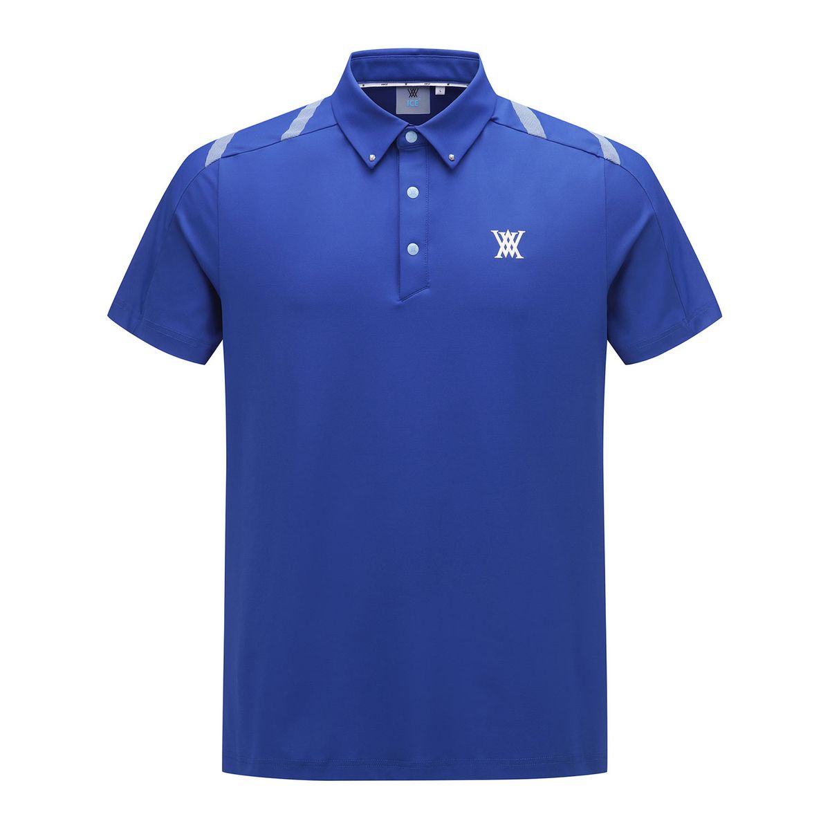 어뉴골프(ANEW GOLF) MEN ICE DOTS LOGO PATTERN SHORT T-SHIRT_RB