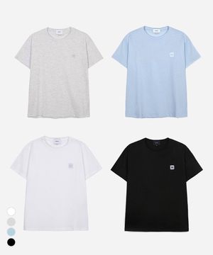 [4color] 컷오프 로고 반팔 티셔츠 MDTS048