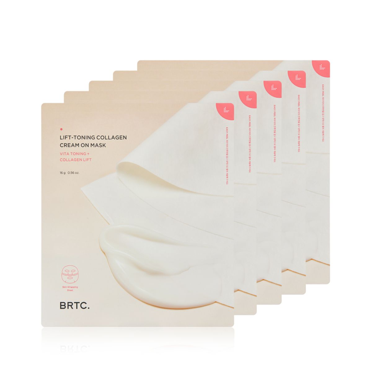 비알티씨(BRTC) 리프토닝 콜라겐 크림 온 마스크팩 5매 *2팩