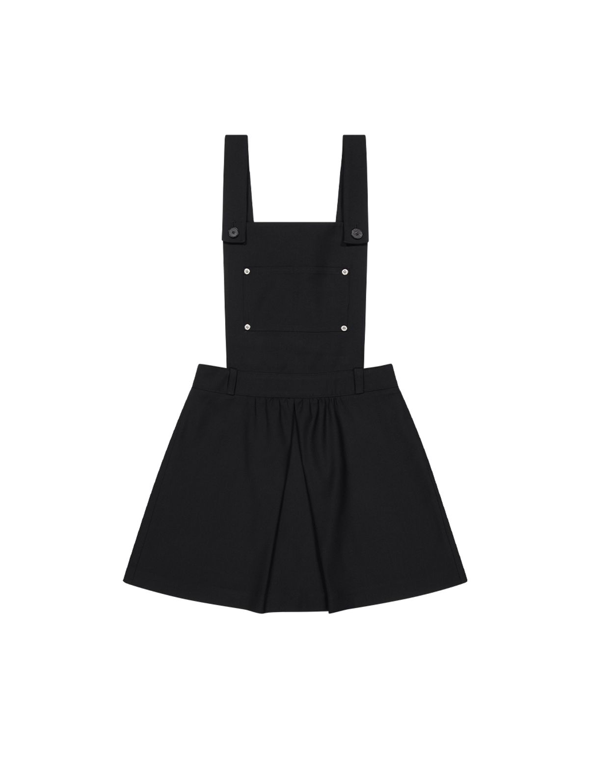 뚜오미오(TUOMIO) APRON-LIKE MINI DRESS [BLACK]