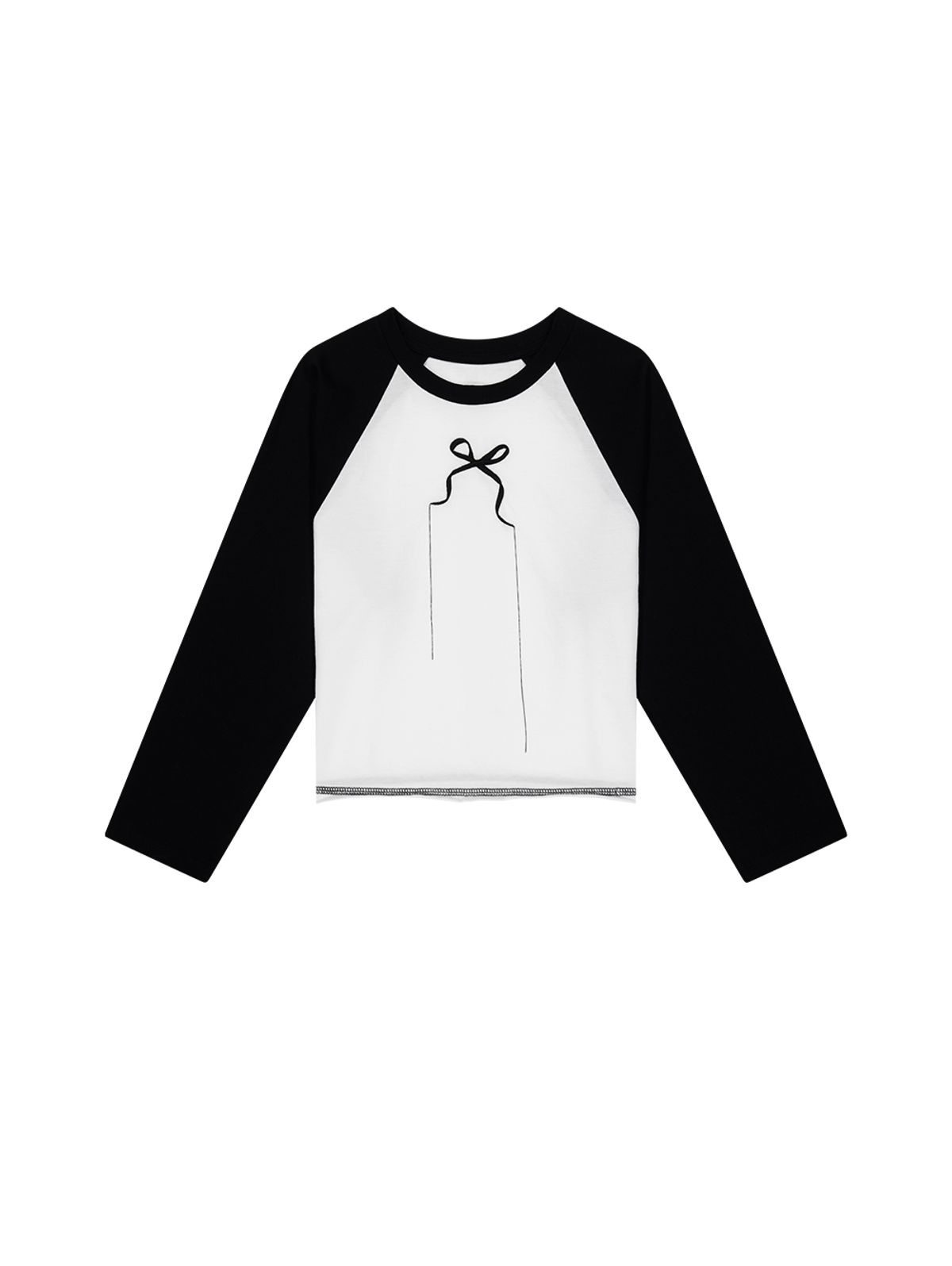 뚜오미오(TUOMIO) CROPPED RAGLAN LONG SLEEVES [WHITE]