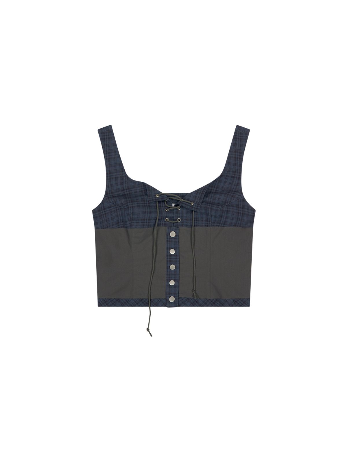 뚜오미오(TUOMIO) CHECK BUSTIER [BLUE]