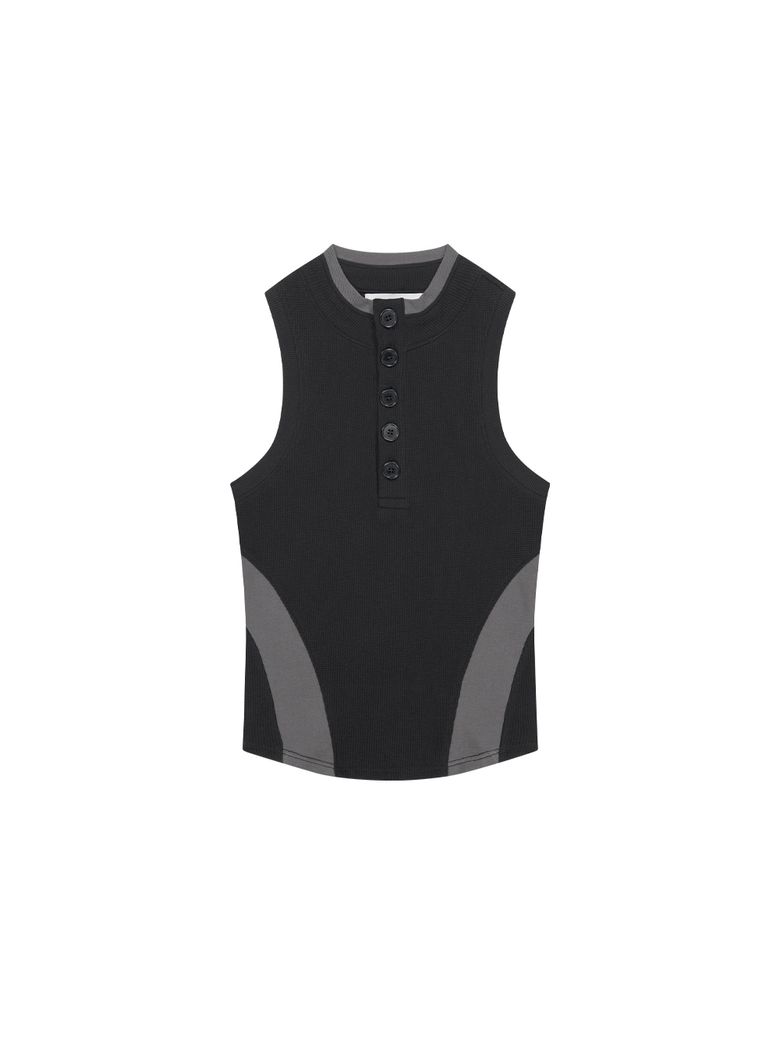 POLO SLEEVELESS [BLACK]