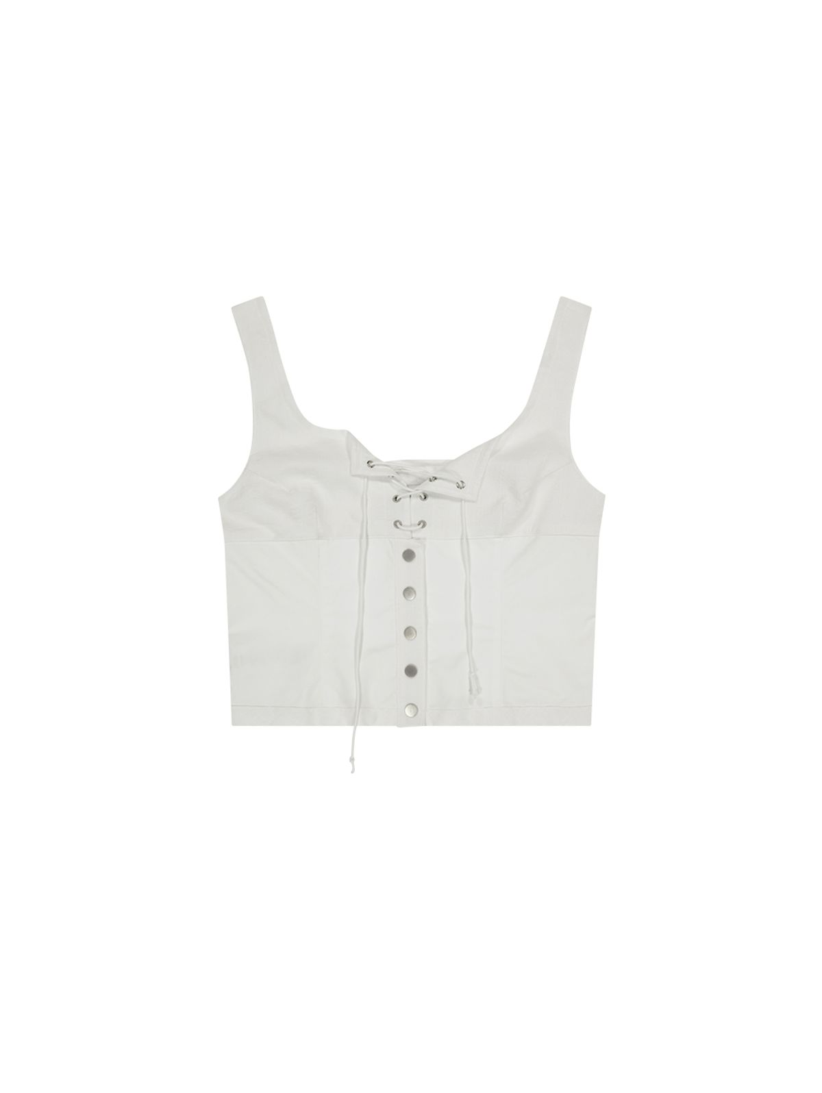 뚜오미오(TUOMIO) CHECK BUSTIER [WHITE]