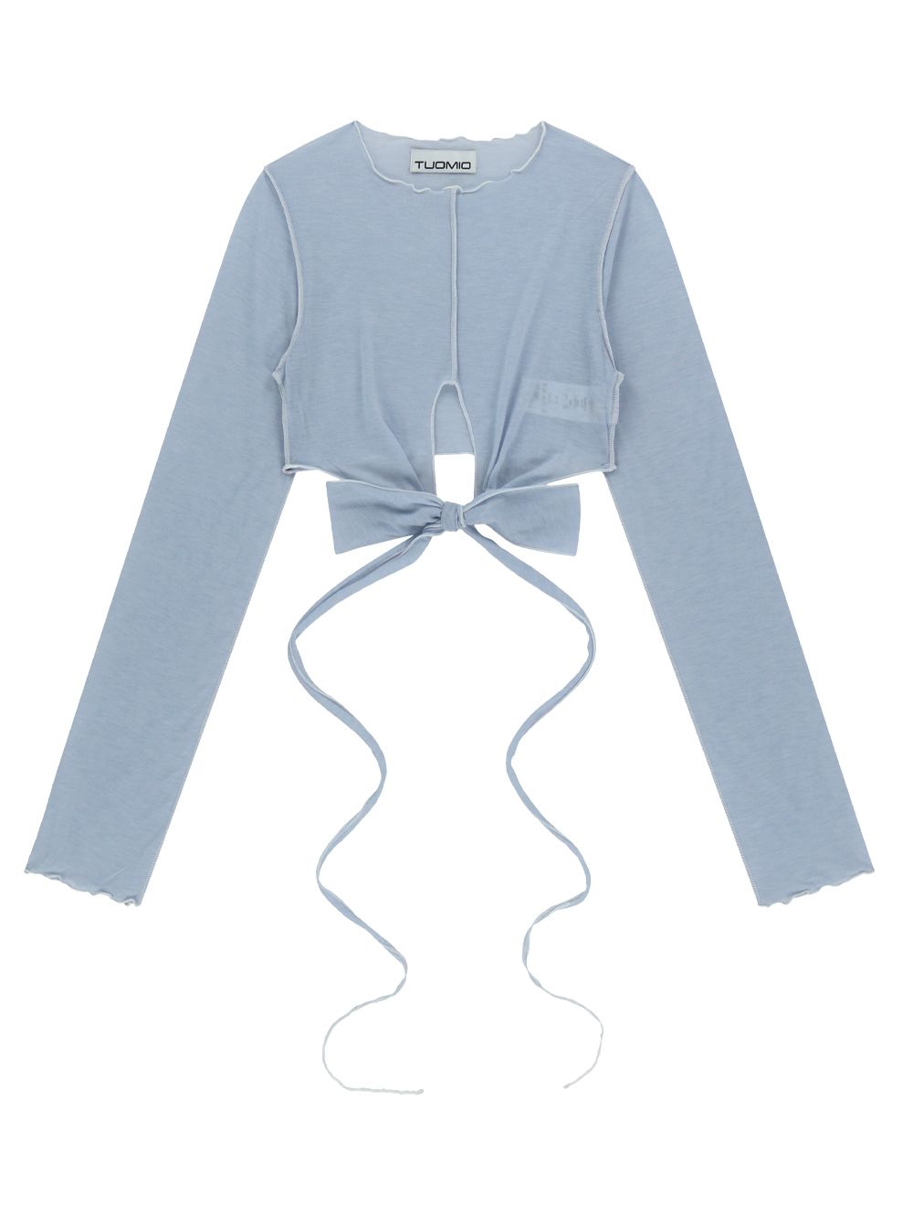 【韓国TUOMIO トゥオミオ】SHEER TWISTED TOP MUSINSA | TUOMIO SHEER TWISTED TOP [BLUE]