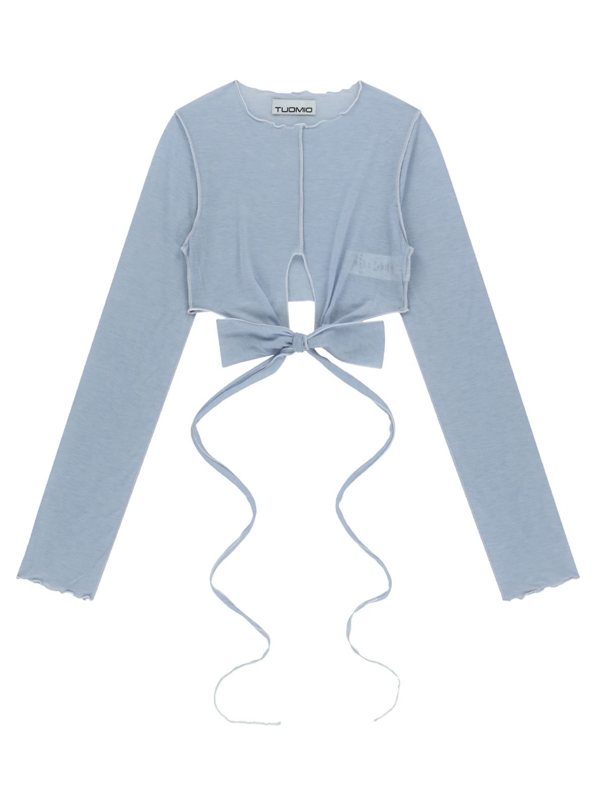 뚜오미오(TUOMIO) SHEER TWISTED TOP [BLUE]