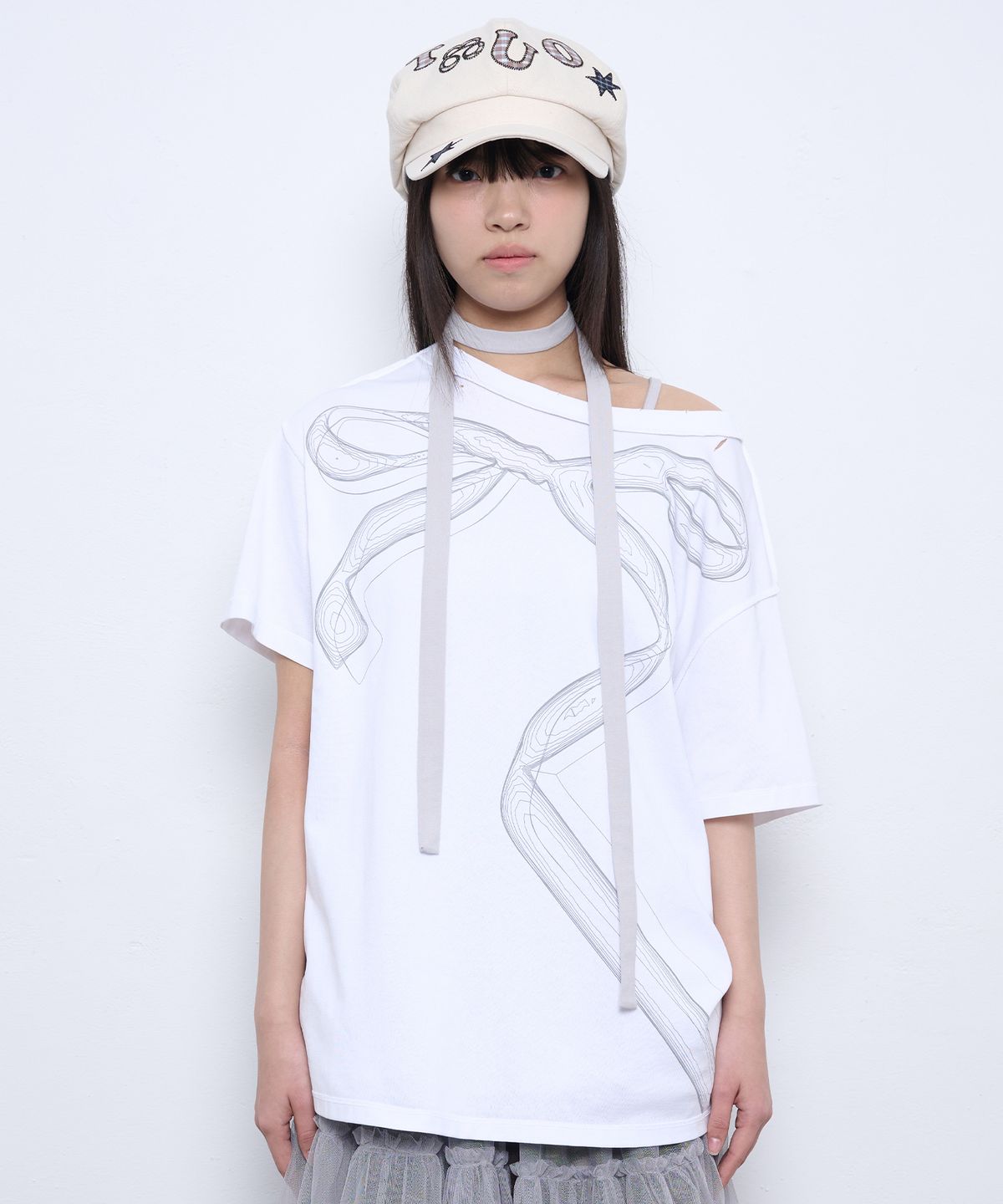 뚜오미오(TUOMIO) DAMAGED T-SHIRTS [WHITE]