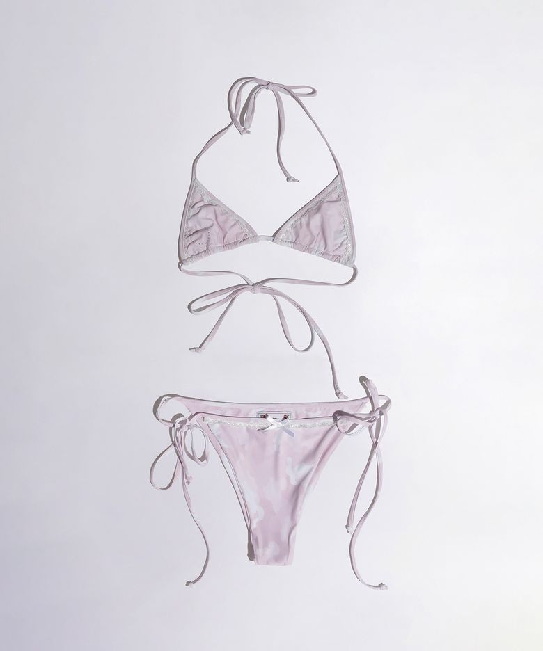 Camo Reversible Microkini Pink