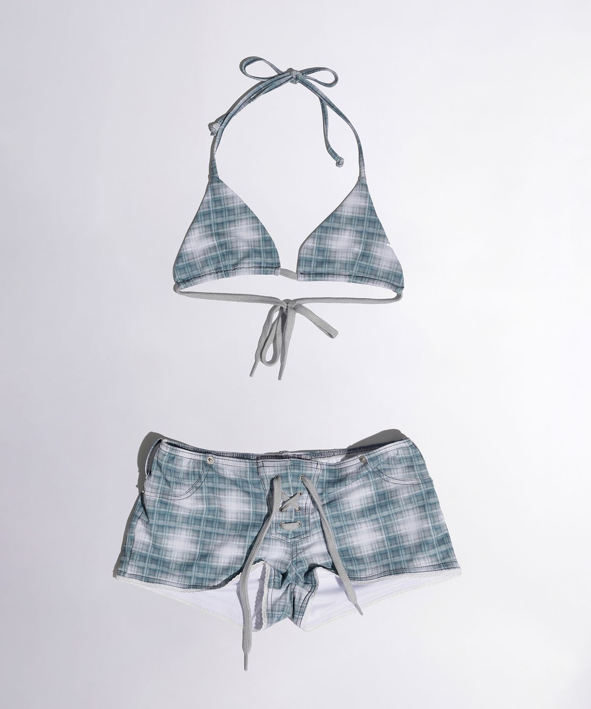 스컬프터(SCULPTOR) Ombre Plaid Microkini Blue Gray