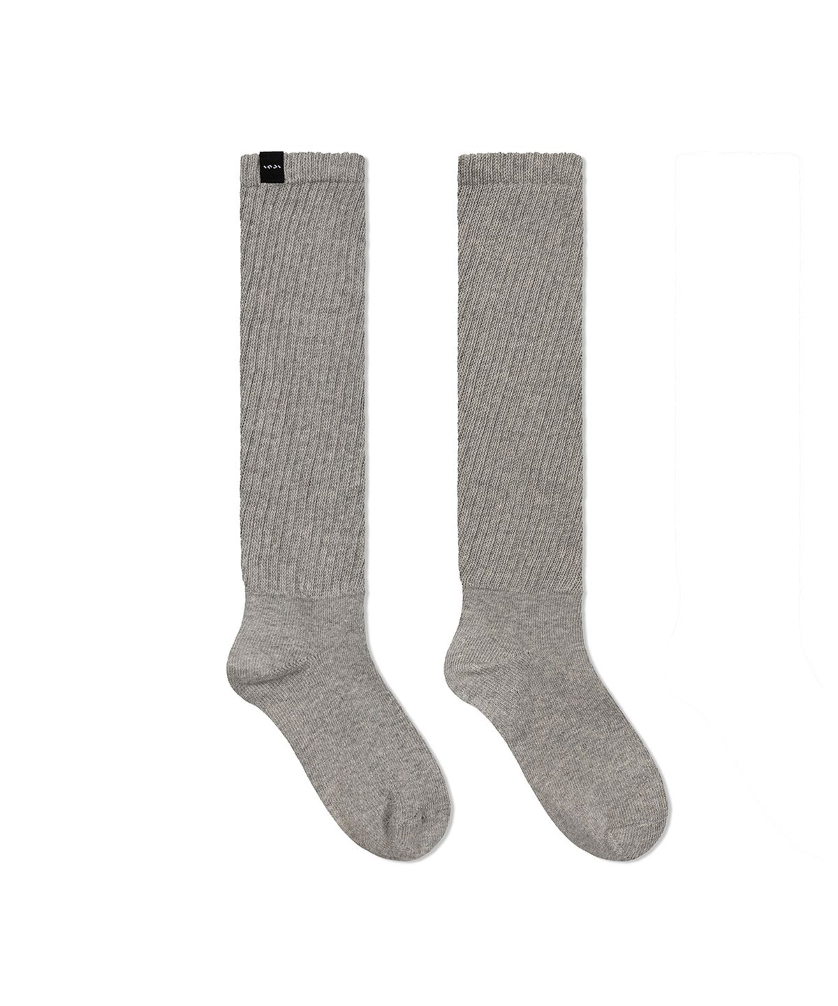 인지액티브(INJIACTIVE) RIB KNEE SOCKS GREY