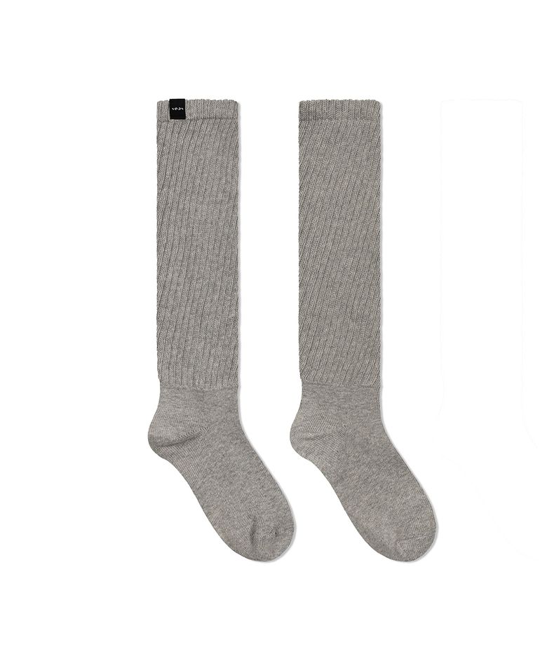 RIB KNEE SOCKS GREY