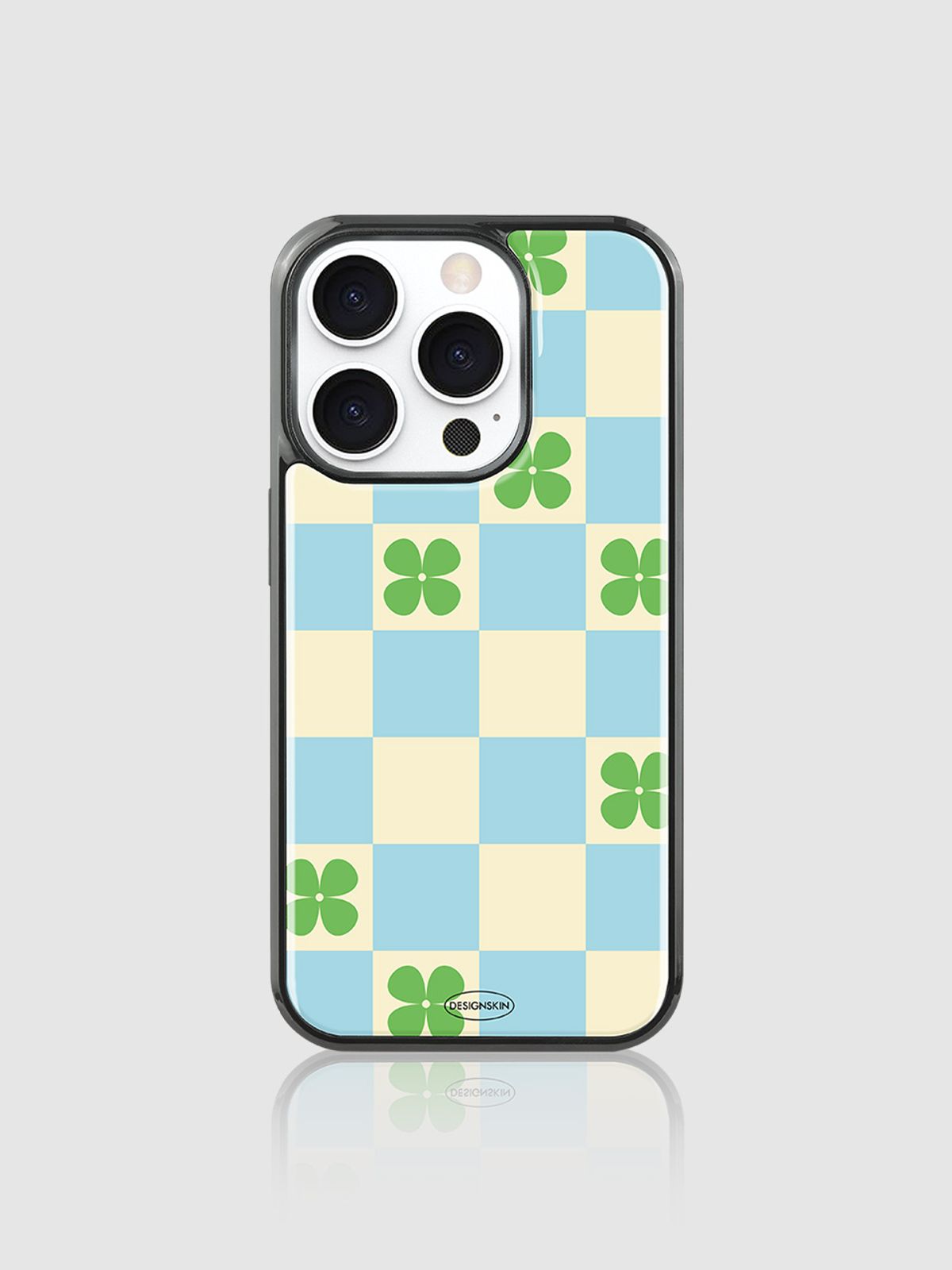 디자인스킨(DESIGNSKIN) 에폭시 그래픽 케이스ver.2 - 체커보드/클로버