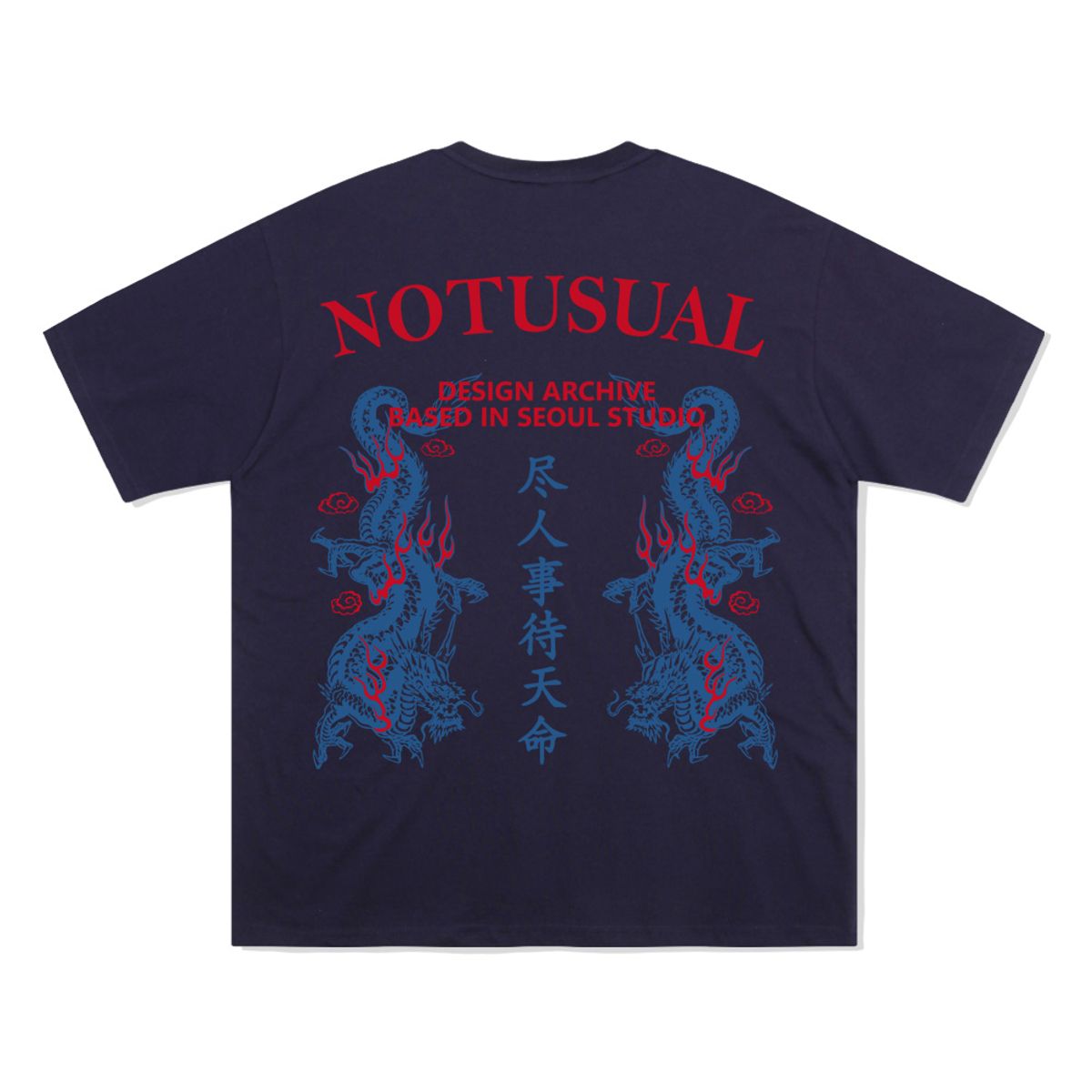 낫유즈얼(NOTUSUAL) 천명 반팔티 [NAVY]