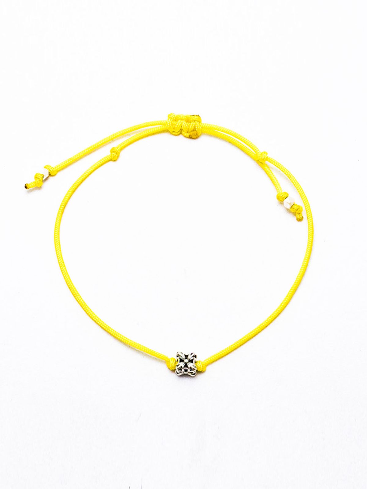 하랑(HARANG) HR 291B_Cube Pendant Fabric Bracelet (Yellow)