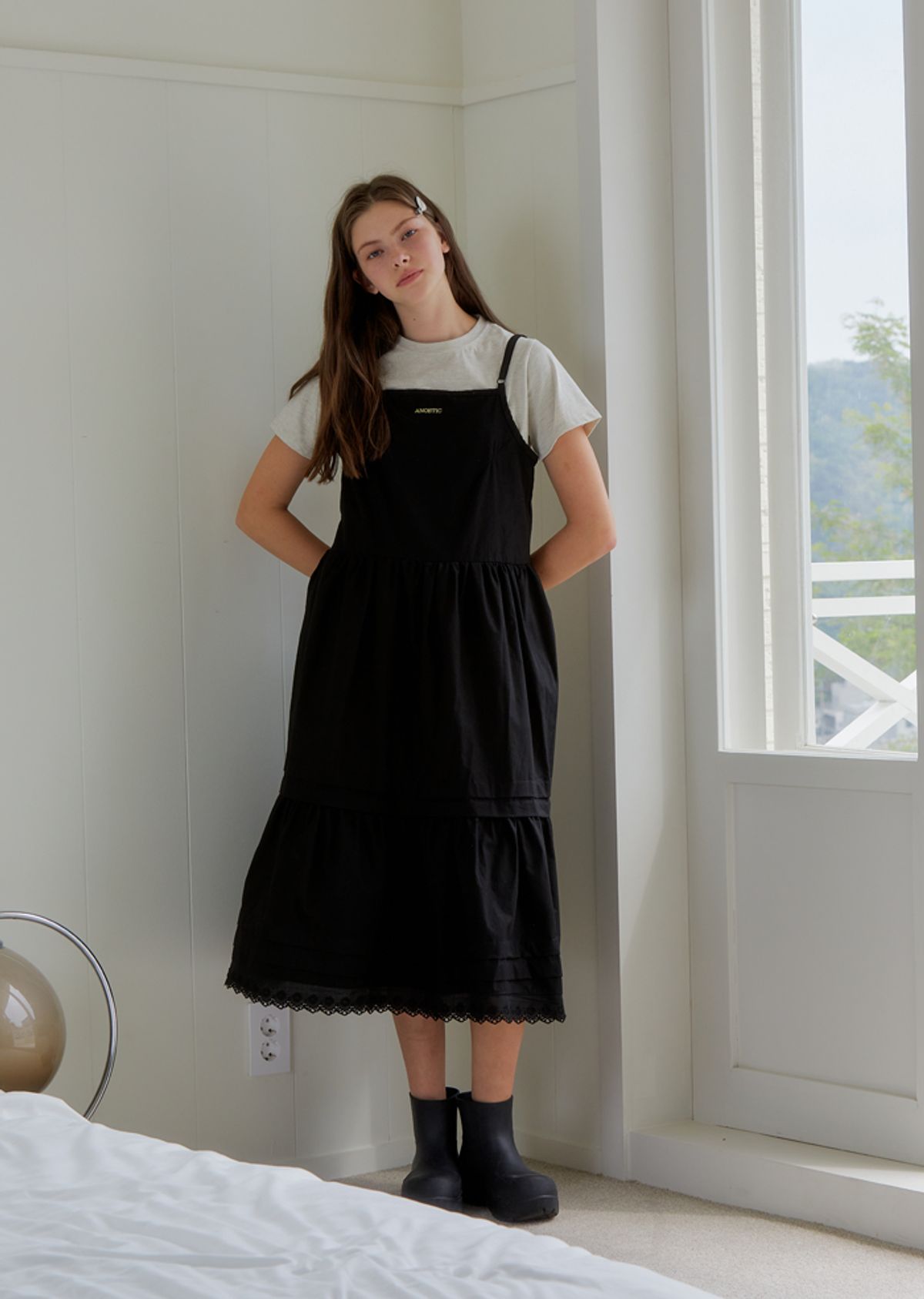 아노에틱(ANOETIC) APRON CANCAN DRESS_BLACK