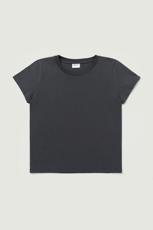 리사이클 수피마 코튼 반팔 티셔츠 그레이