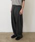 wide tapered pants (stripe charcoal)