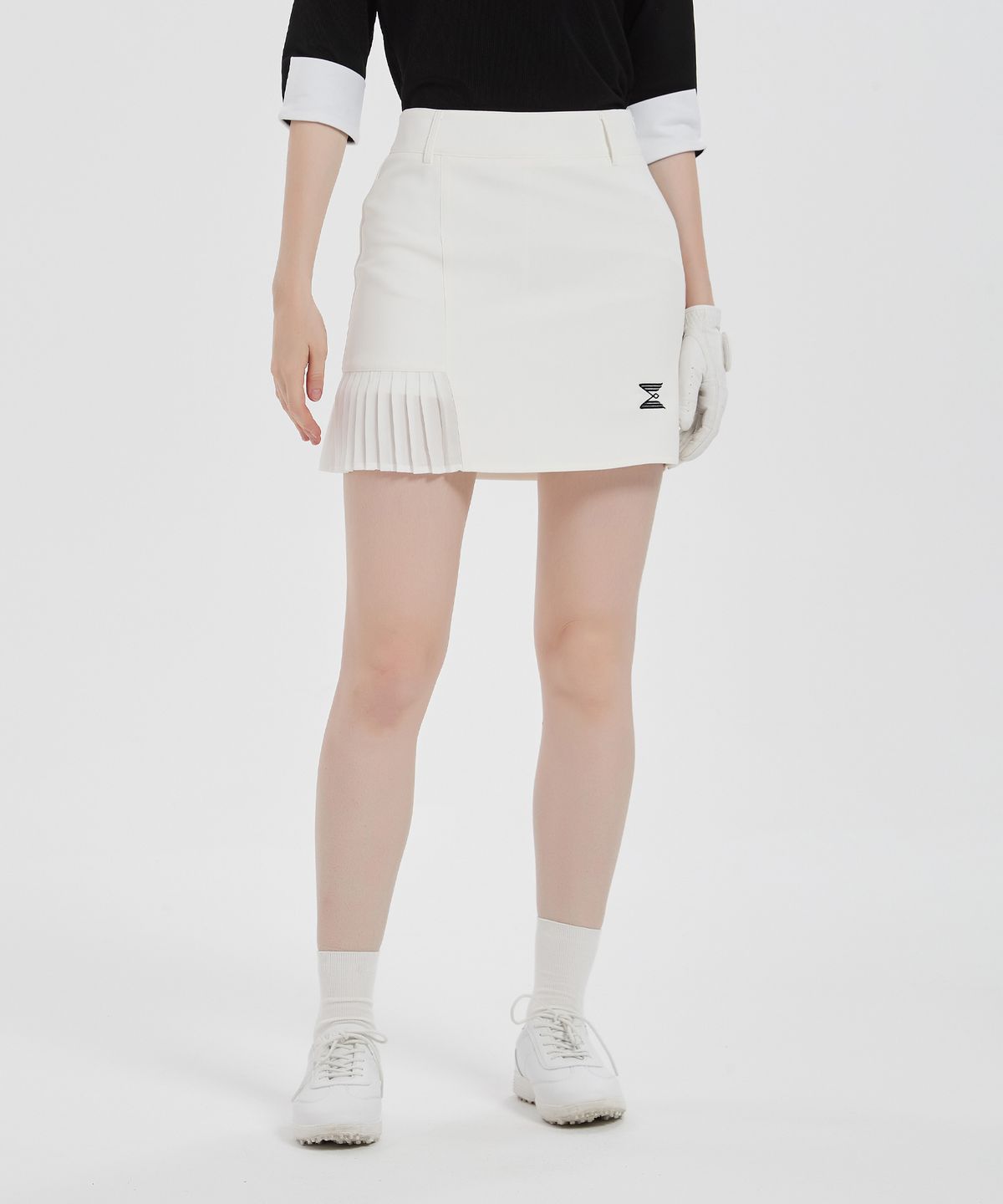 이파르카(E.PARCA) 플리츠 포인트 H-Line 스커트