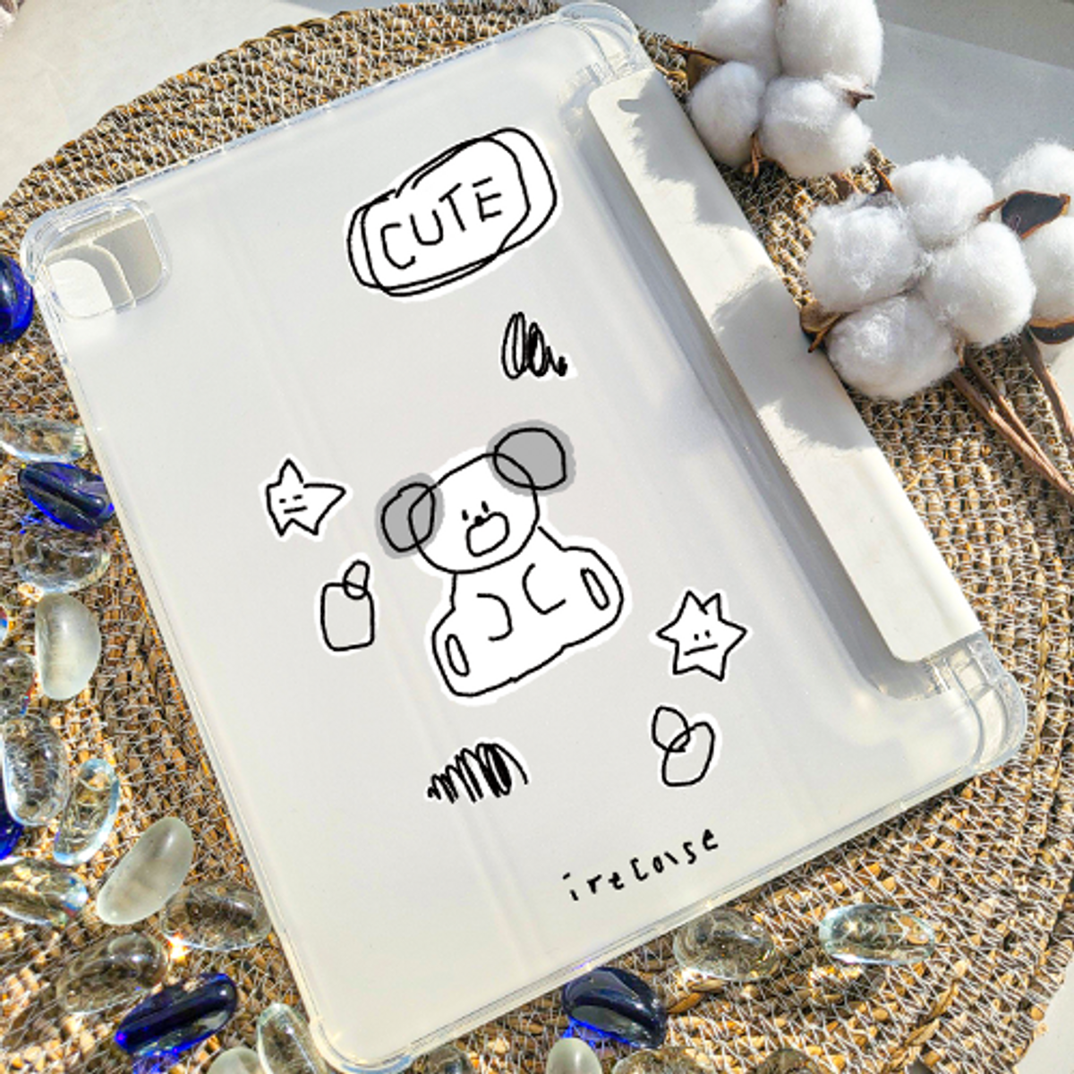 이레케이스앤굿즈(IRECASEGOODS) 찌글멈미 아이패드 갤럭시탭 애플펜슬 수납가능 풀커버 케이스