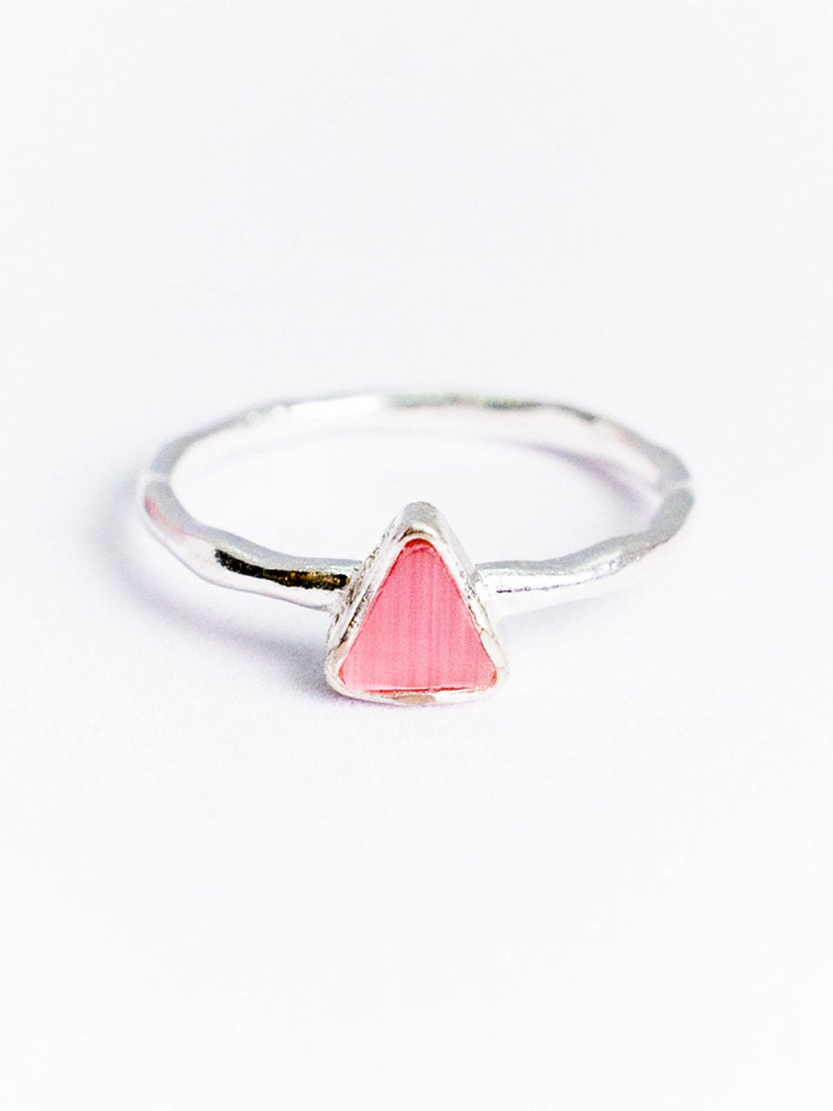 하랑(HARANG) HR 172R_Pink Cats Eye Ring(Triangle)