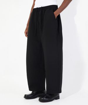 사이드 턱 밴딩 와이드 슬랙스