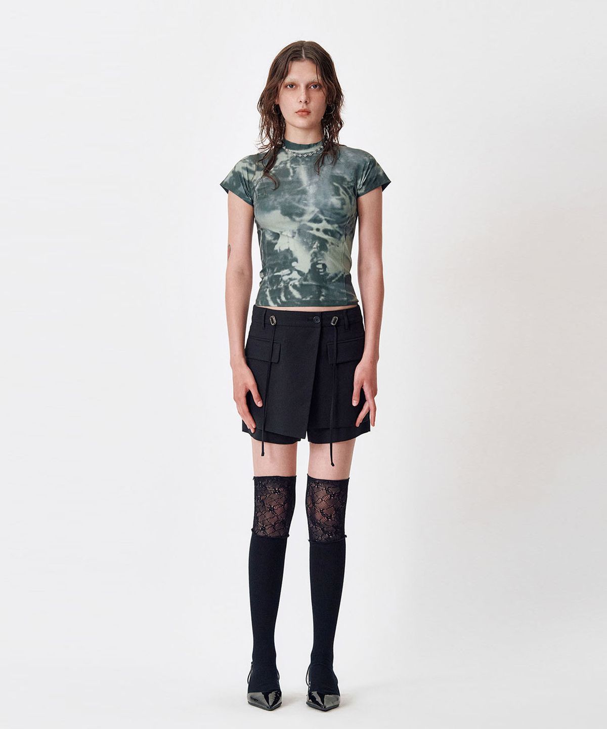 메아(MEA) ALL OVER BABY T SHIRT  [KHAKI]