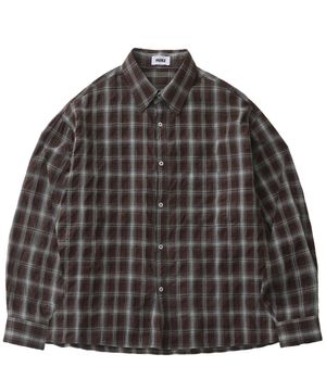 테디 체크 셔츠 (브라운)