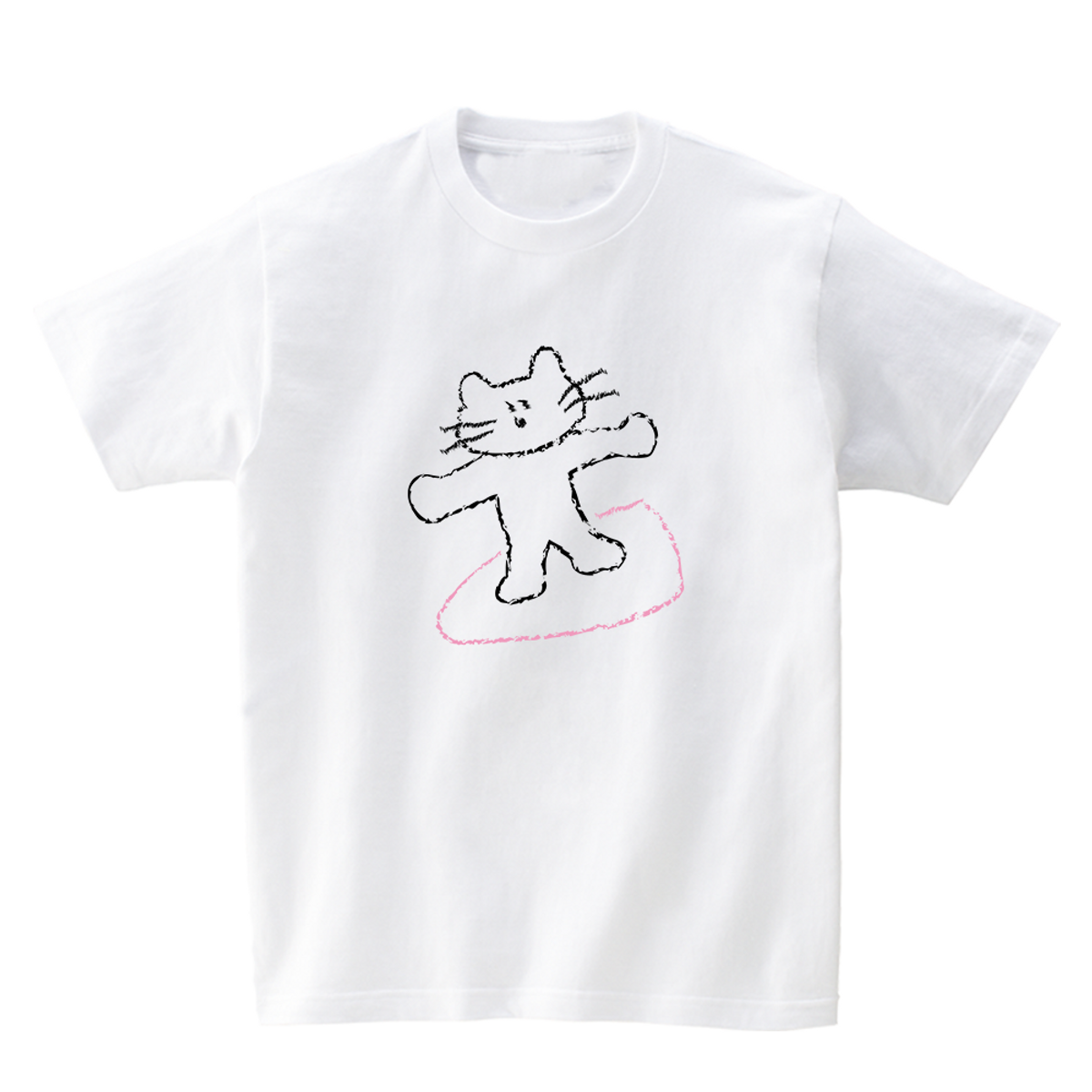 어썸어스(AWESOMEUS) CAT ON A SURFBOARD T-SHIRTS_4COLOR