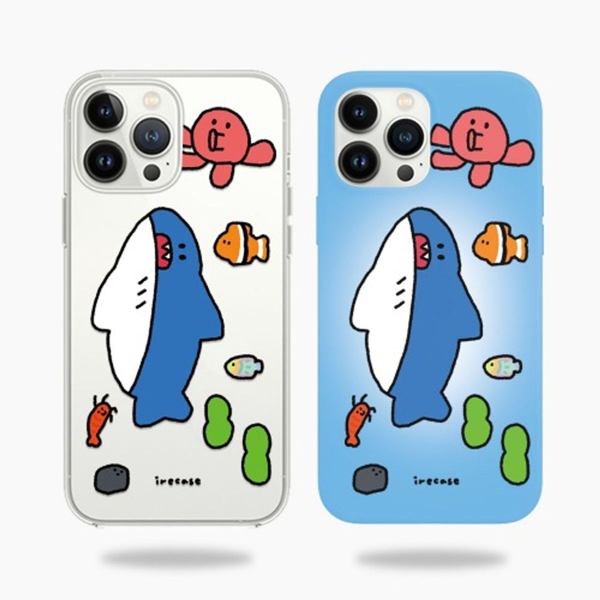 이레케이스앤굿즈(IRECASEGOODS) 바다프렌즈 아이폰17 16 15 14 13 12 11 SE3 SE2 갤럭시 S26 S25 S24 S23 S22 S21 노트20 갤럭시A 투명젤리케이스 폰케이스