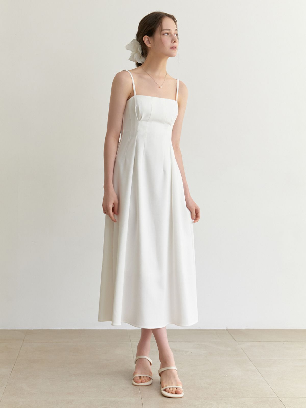 리엘(RE L) Summer holiday dress (white)