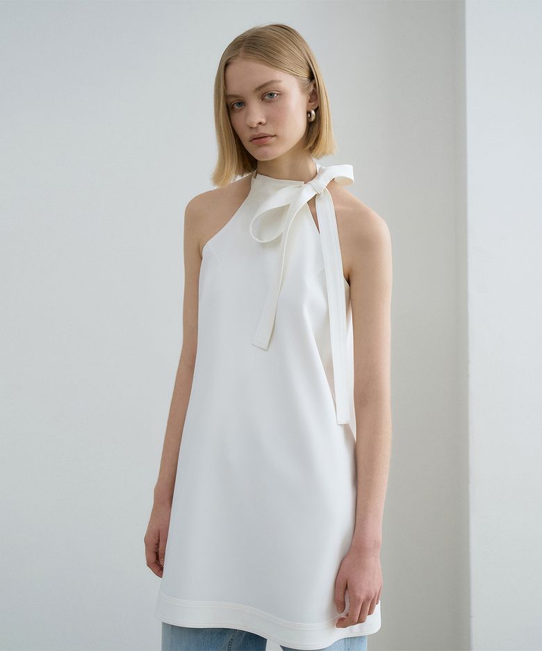 Ribbon Halter Neck Dress