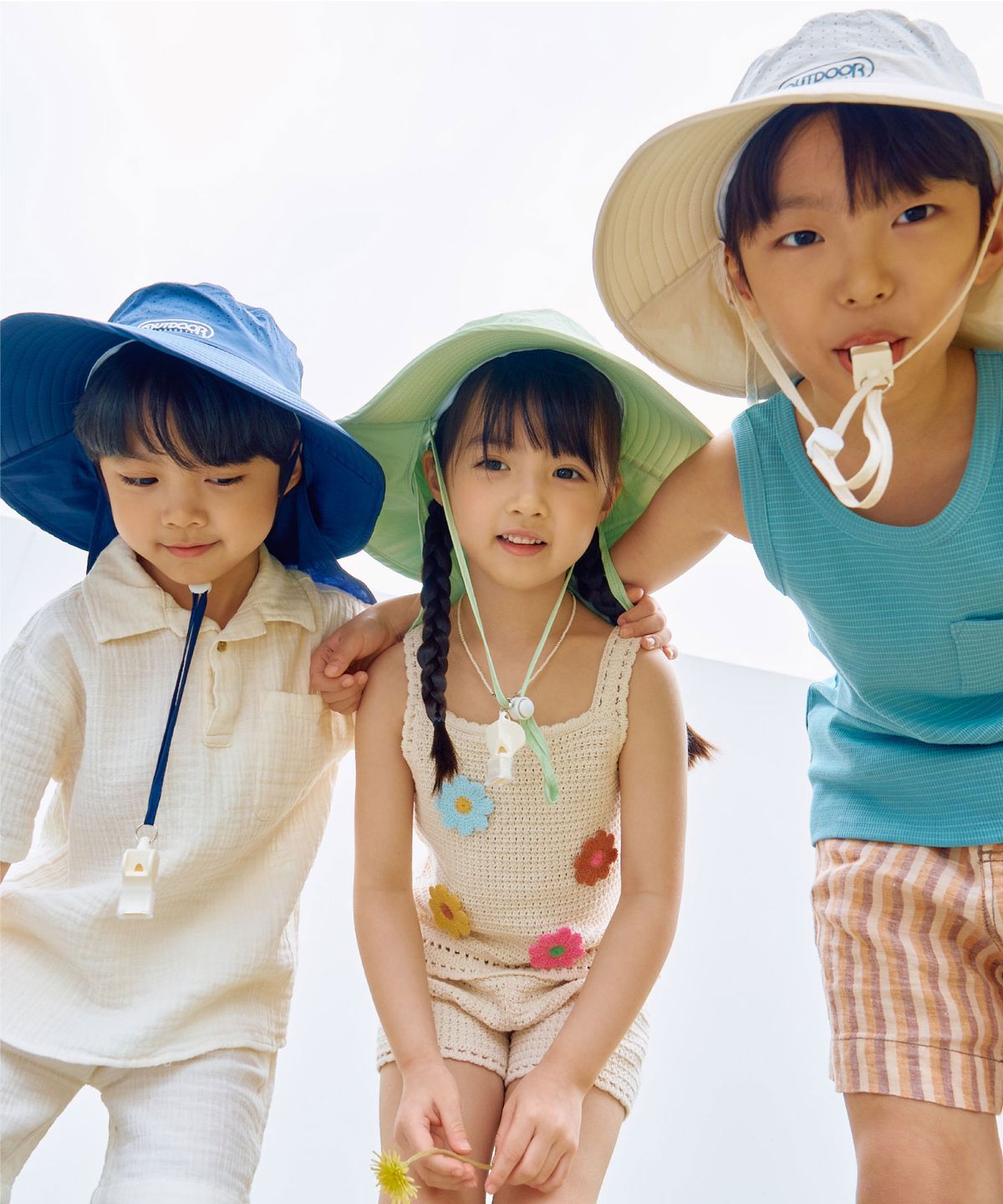 아웃도어 프로덕츠(OUTDOOR PRODUCTS) 키즈 아쿠아 플랩캡 버킷햇