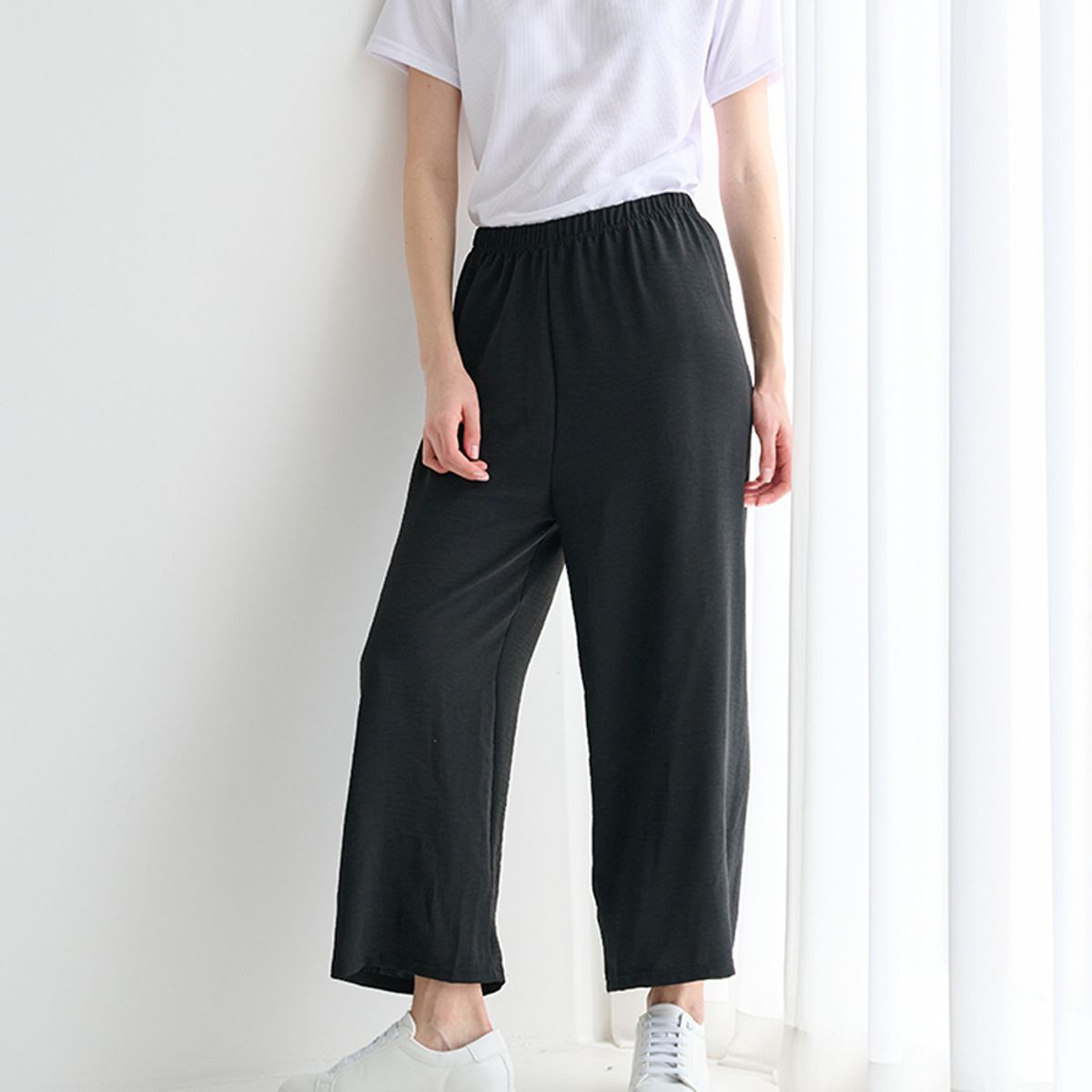 테라우드 홈웨어(TERAWOOD HOMEWEAR) 여성 찰랑 밴딩 9부 팬츠