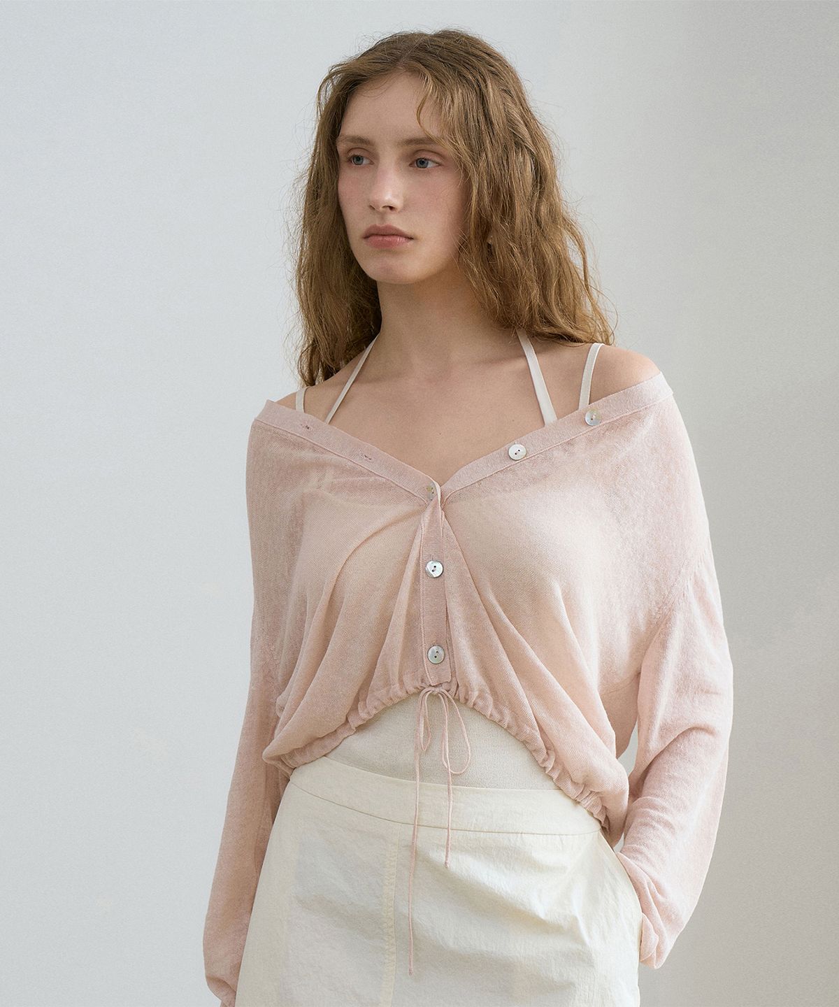 르네제이(RENEJ) Linen String Knit Cardigan