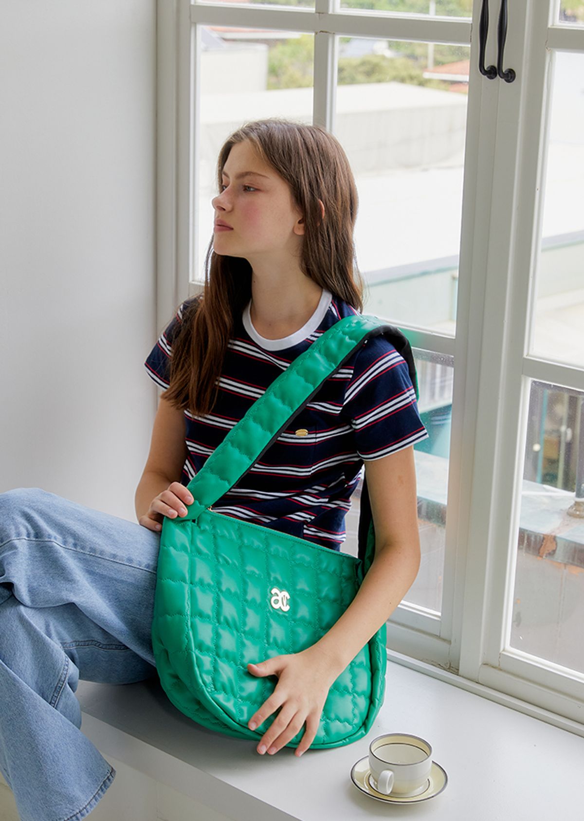 아노에틱(ANOETIC) ANC QUILTING BIG BAG_GREEN