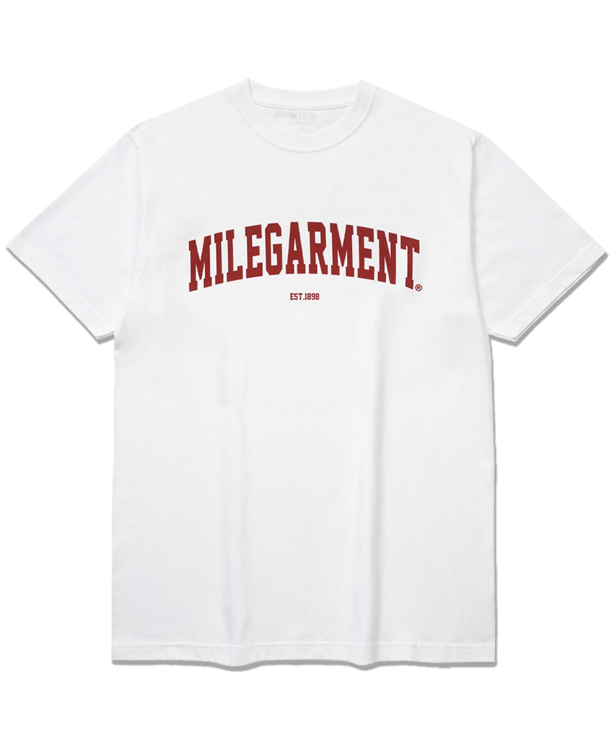 더마일(THEMILE) MILEGARMENT EST CREW [WHITE/RED]