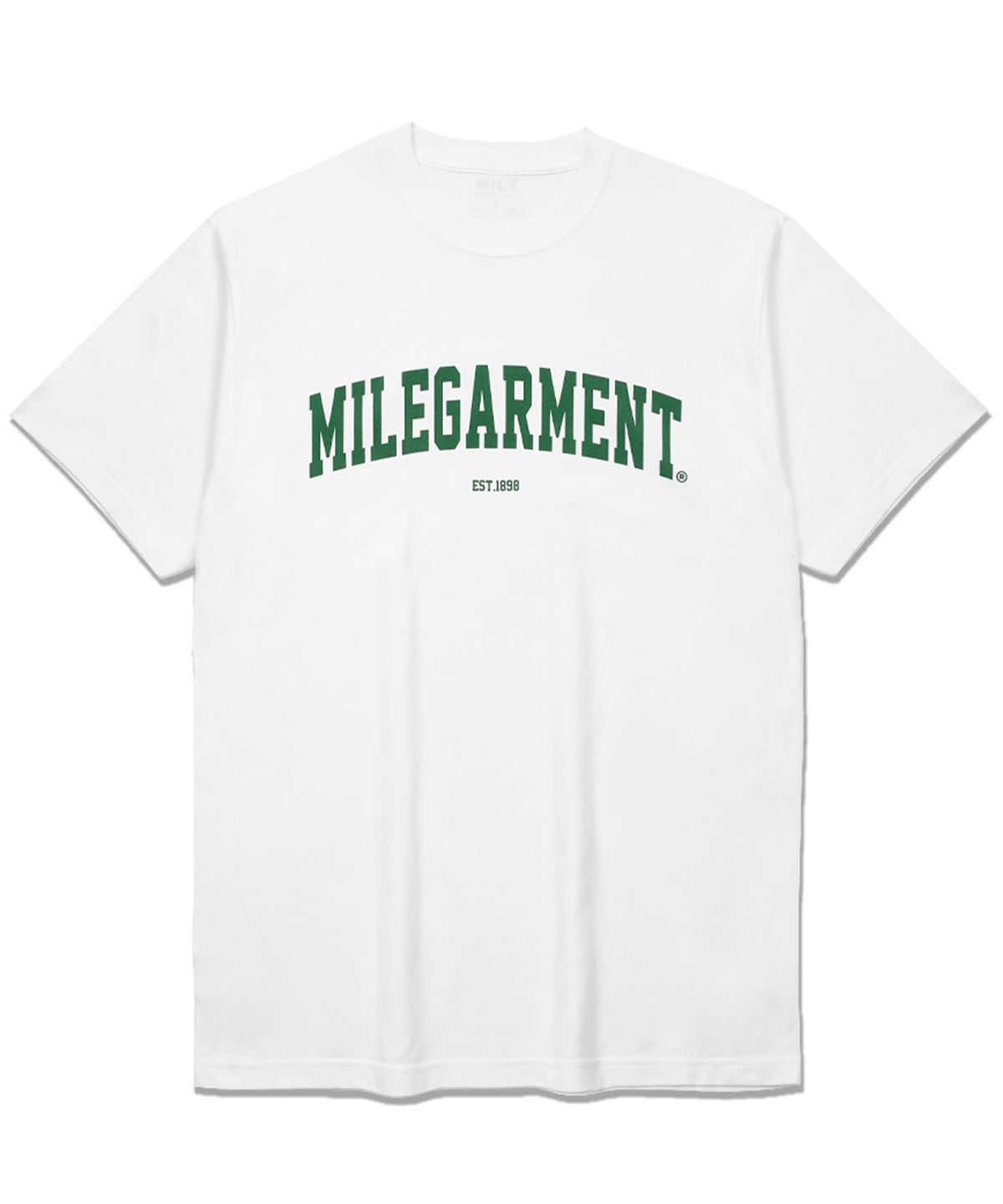 더마일(THEMILE) MILEGARMENT EST CREW [WHITE/GREEN]