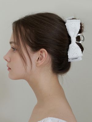edel ribbon silver claw - white