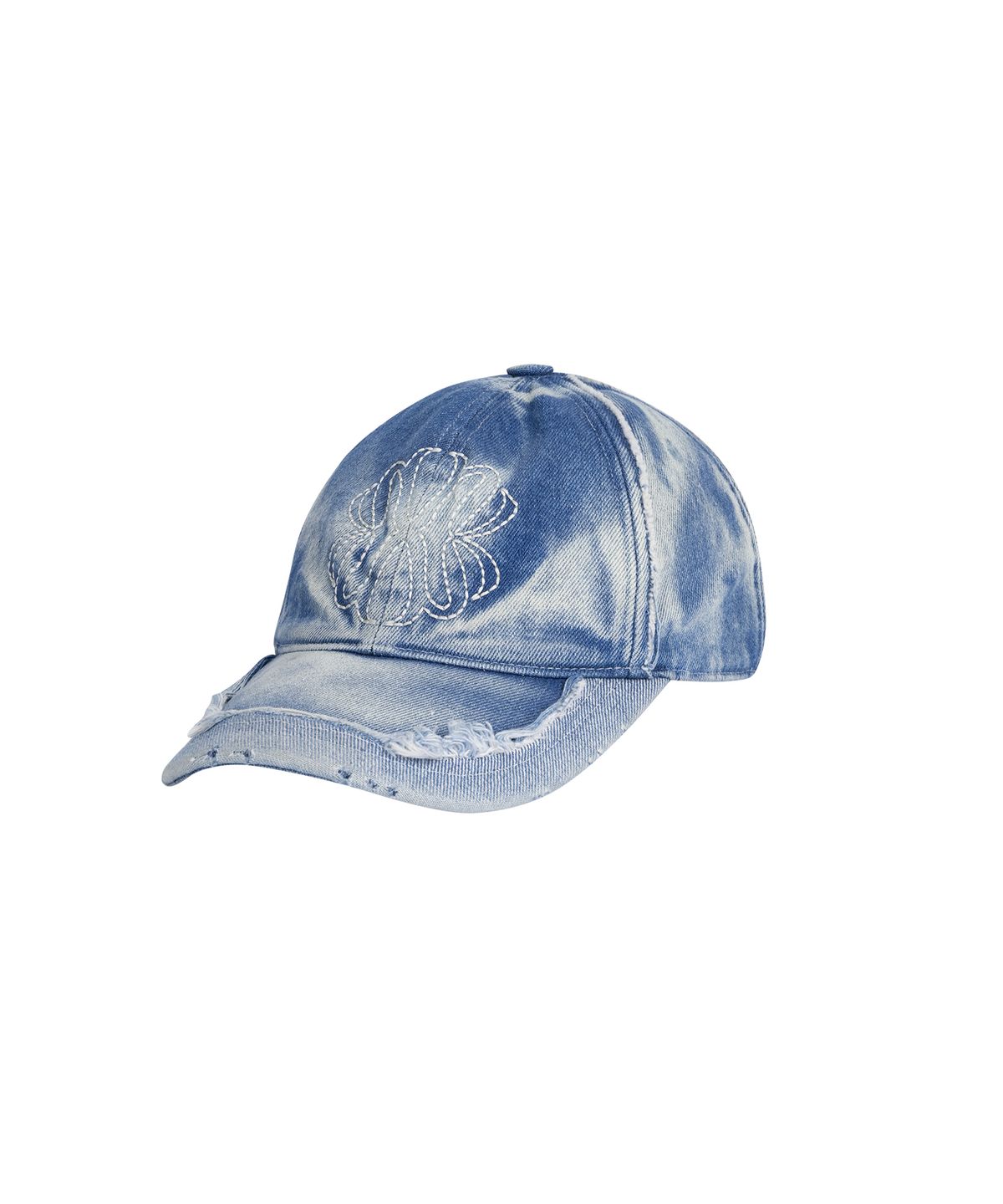 언지미크(UNGIMMICK) VINTAGE FRAYED DENIM CAP (BLUE)
