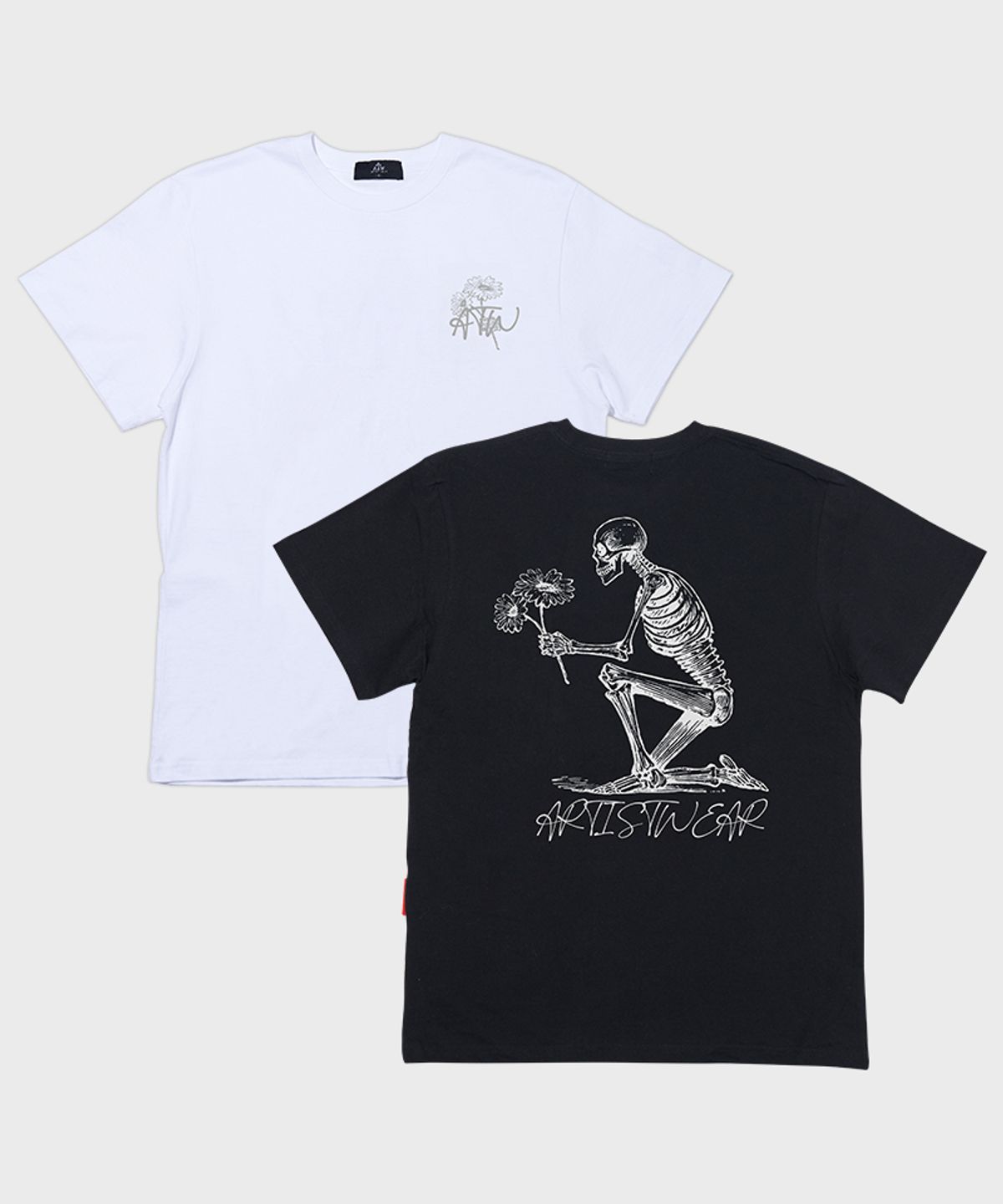 아티스트웨어(ARTISTWEAR) [ATW] 스컬플라워 반팔티