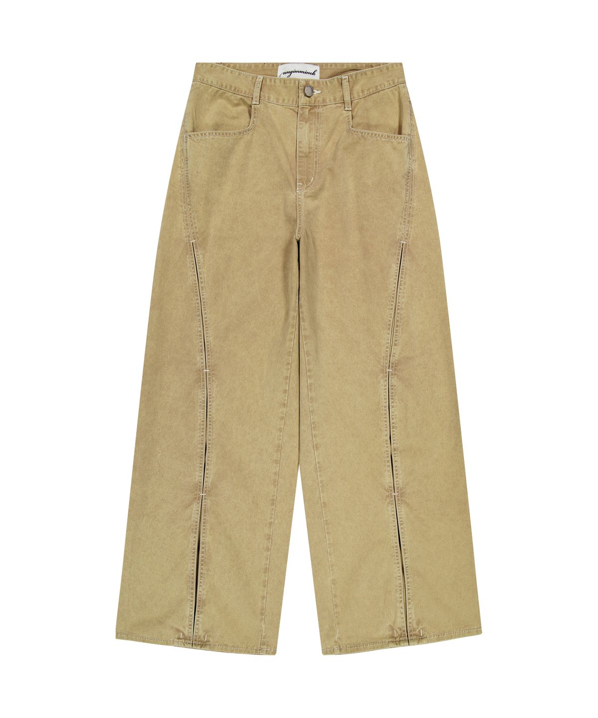 언지미크(UNGIMMICK) WAVE-TUCK WASHED LIGHT PANTS (BEIGE)