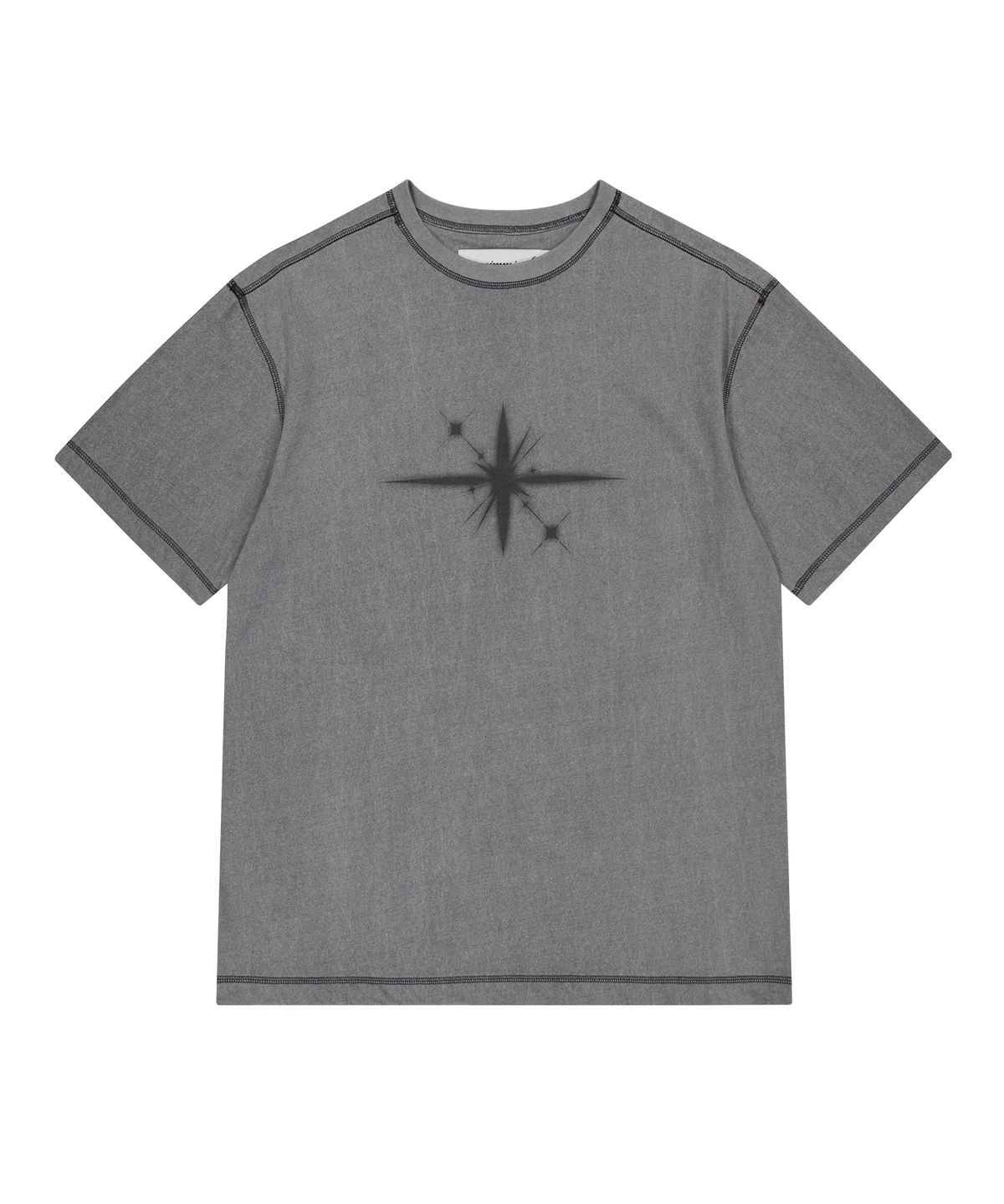 언지미크(UNGIMMICK) STARLIGHT PIGMENT DYED T-SHIRT (GRAY)