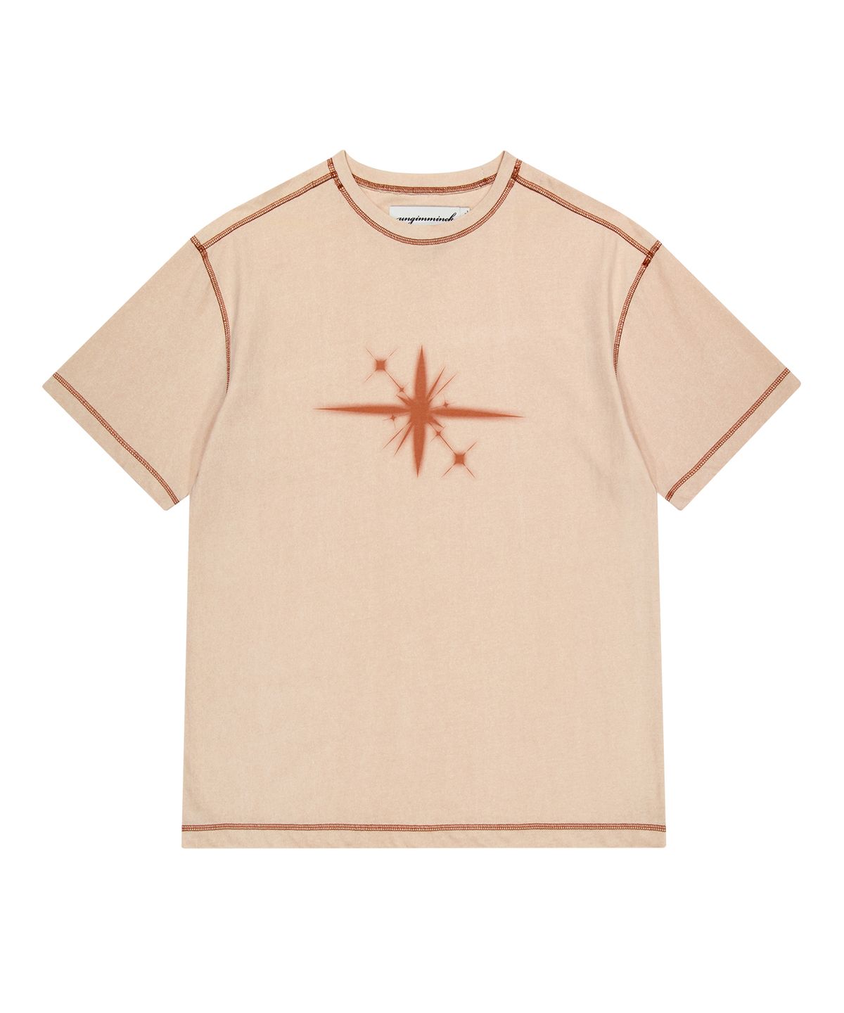 언지미크(UNGIMMICK) STARLIGHT PIGMENT DYED T-SHIRT (APRICOT)