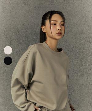 코튼드라이 오버핏 스트링 맨투맨 우먼 (2color)