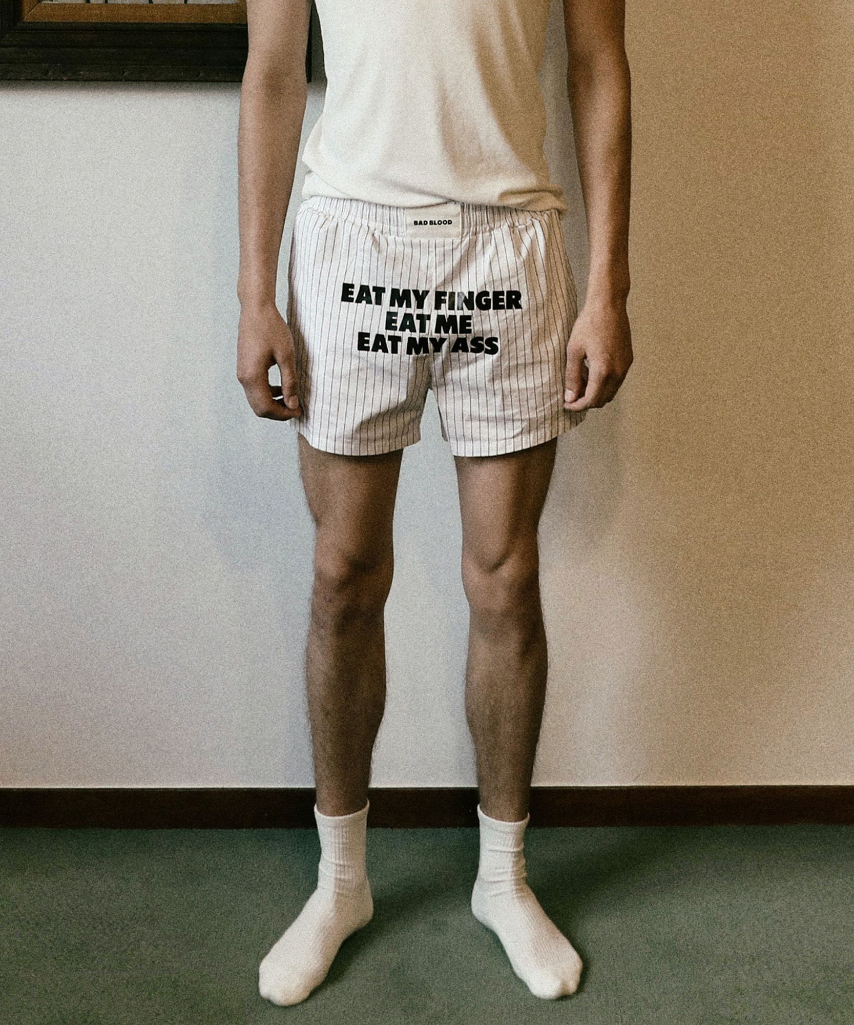 ★韓国人気★BADBLOOD★EMF Boxer shorts MUSINSA | BADBLOOD EMF Boxer Shorts - White/Striped