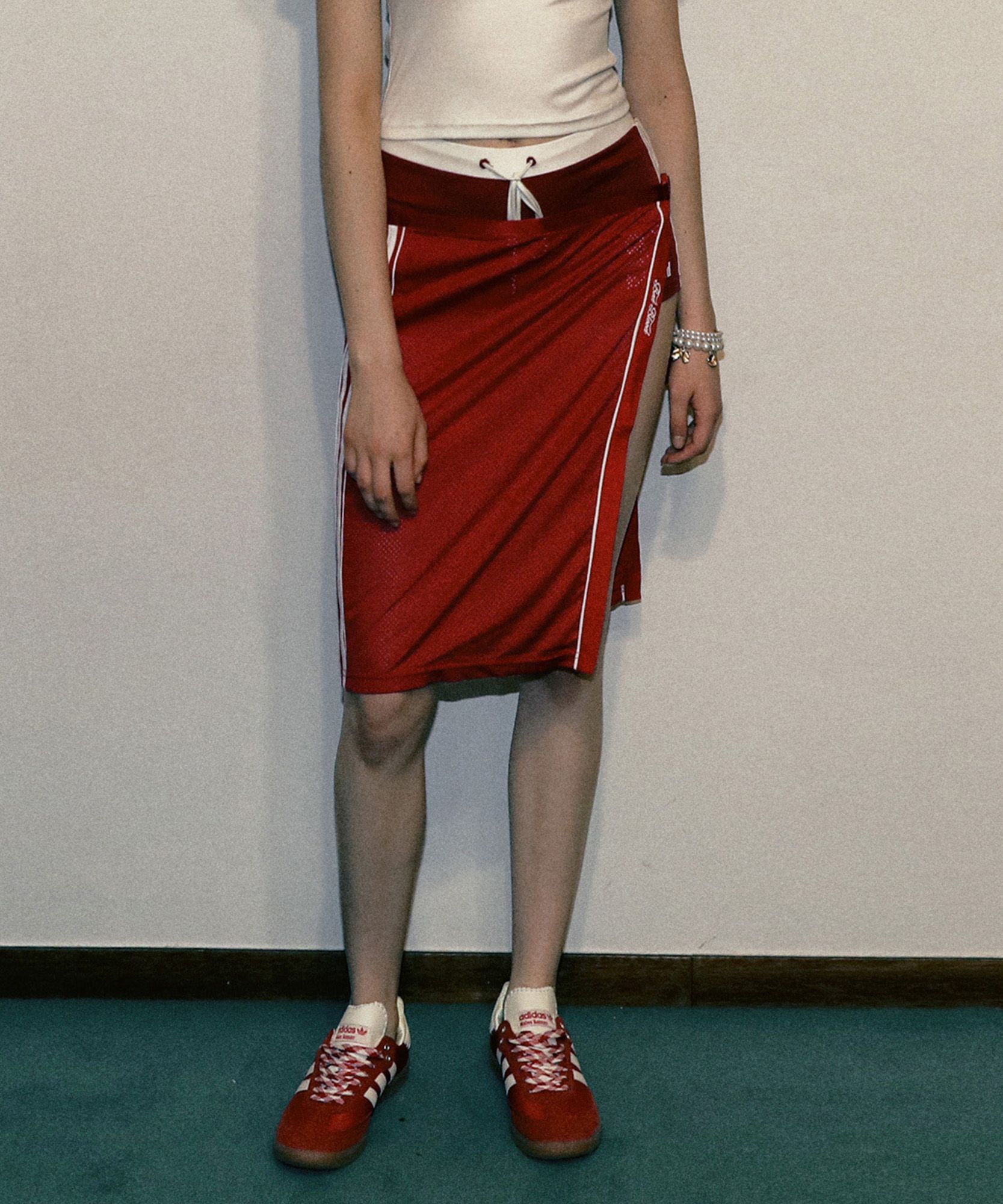MUSINSA | BADBLOOD Billie Wrap Skirt - Red