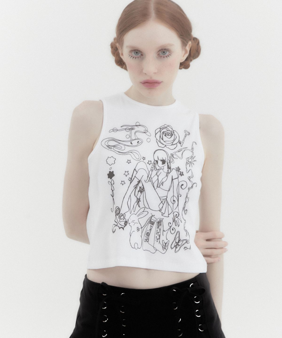 카터(KATER) Dream Girl Sleeveless Tee - WHITE