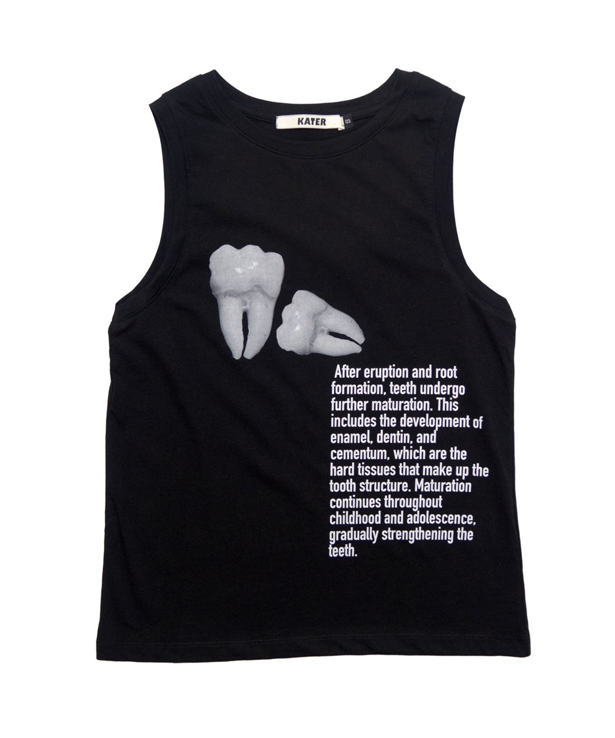 카터(KATER) Teeth Sleeveless Tee - BLACK